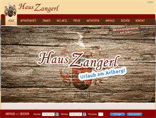 Tablet Screenshot of haus-zangerl.at